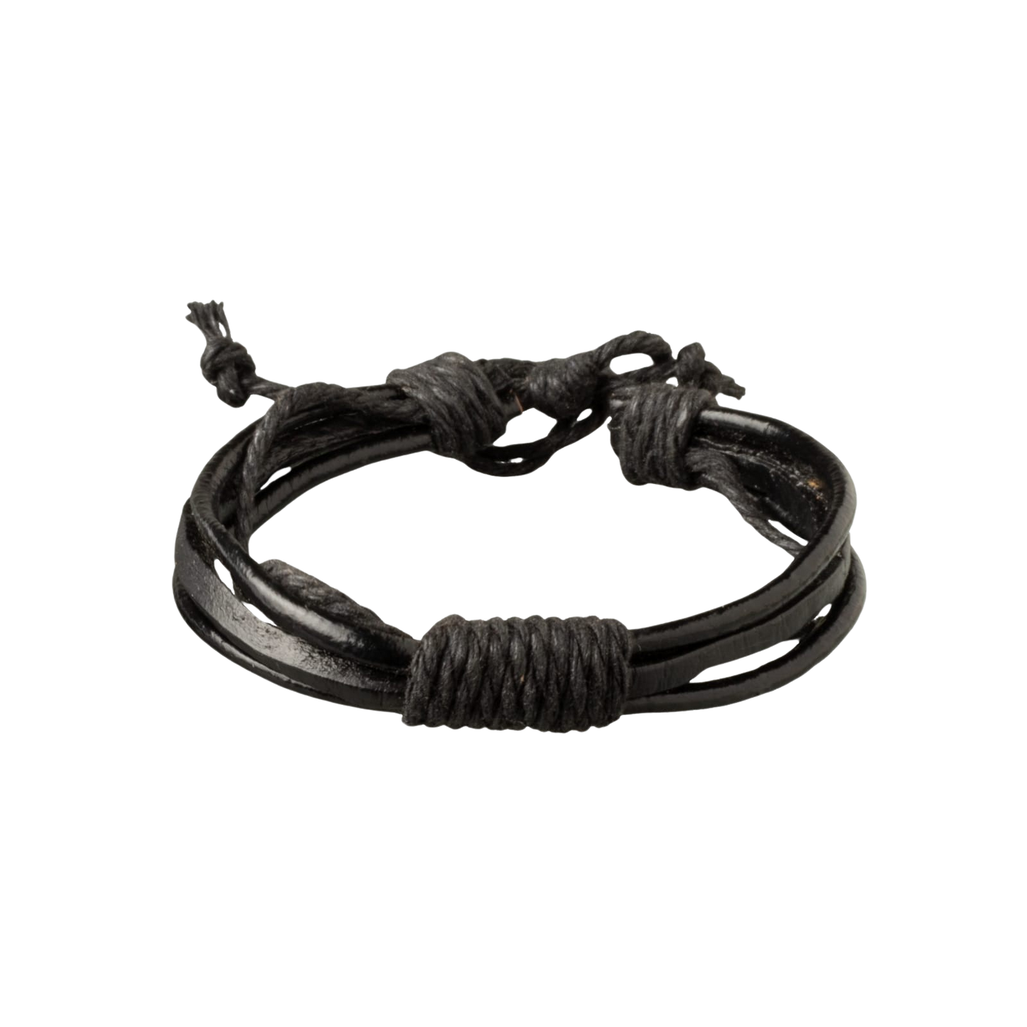 Black Leather Bracelet 5