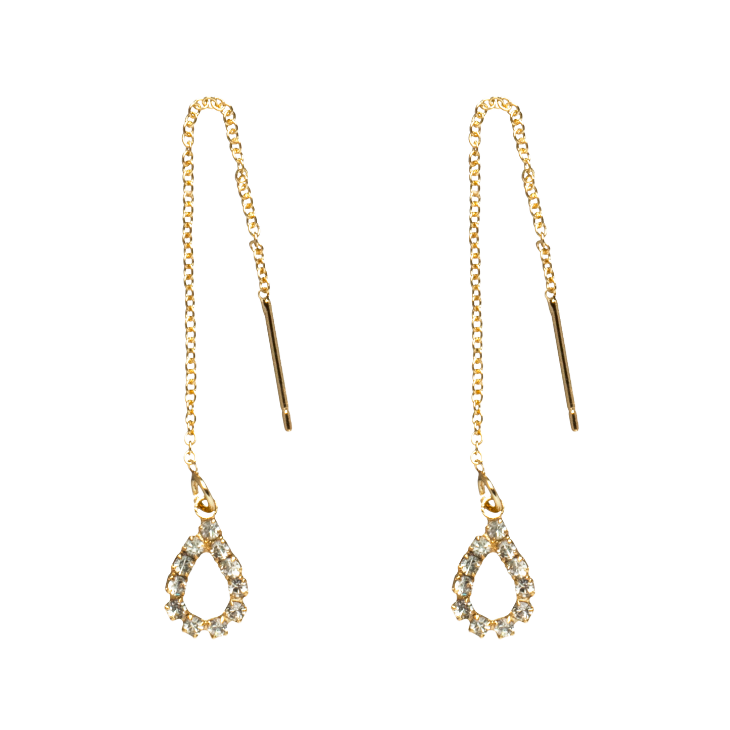 Water Drop Shaped Gold Earrings