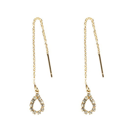 Water Drop Shaped Gold Earrings