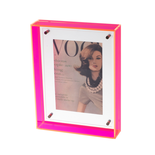 Neon Pink Acrylic Photo Frame