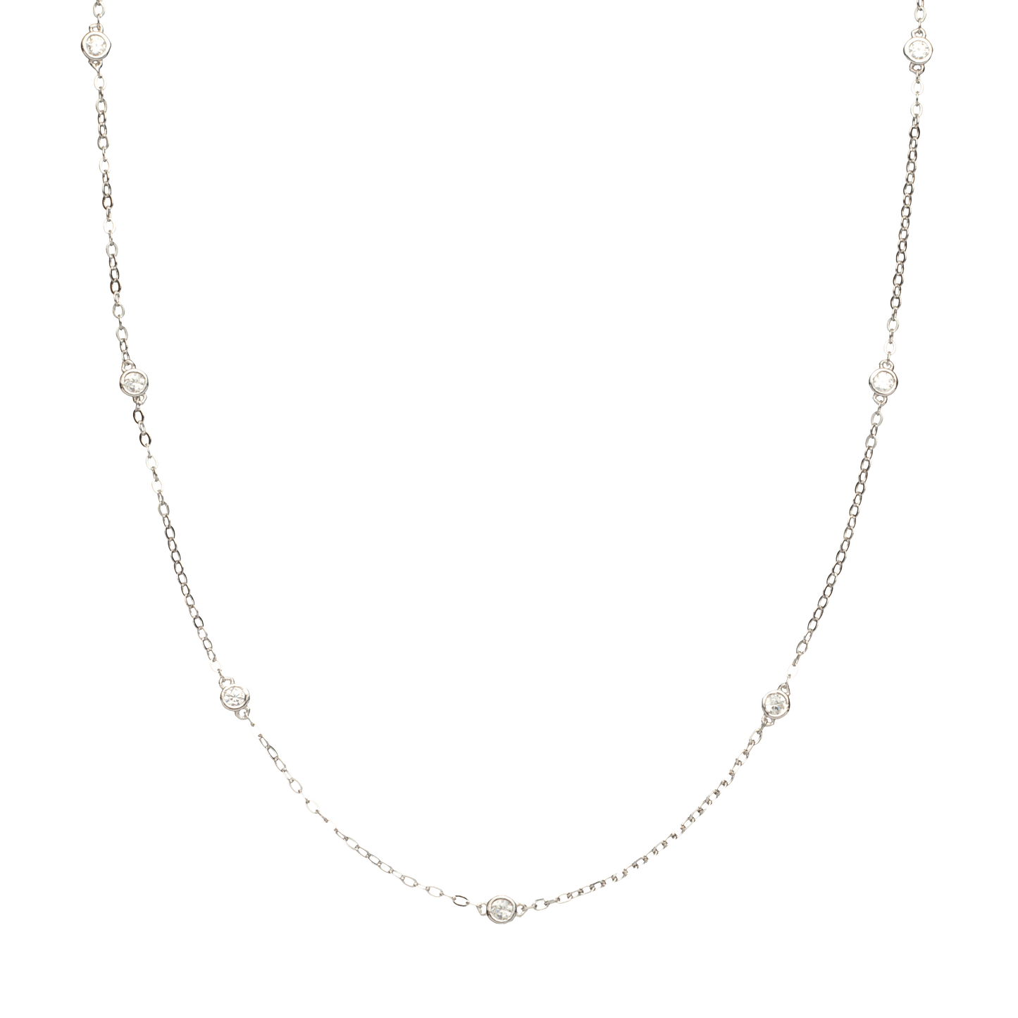 Round Silver Necklace