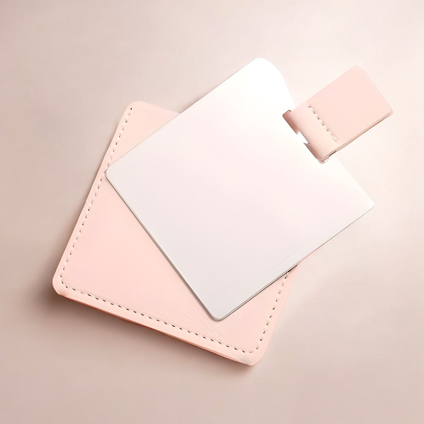 Square Leather Mirror