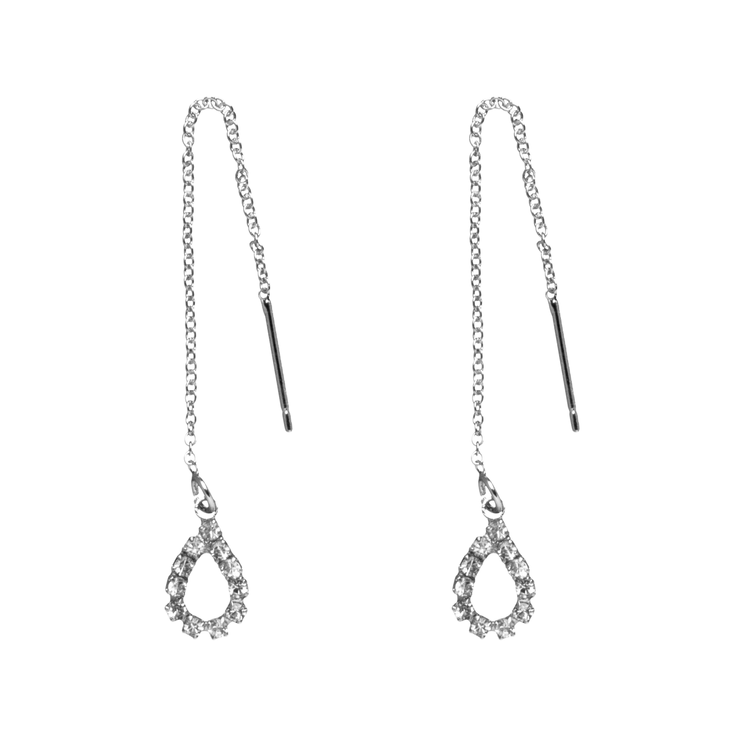 Water Drop Shaped Silver Earrings