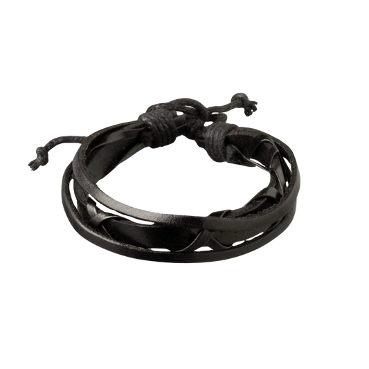 Black Leather Bracelet 7