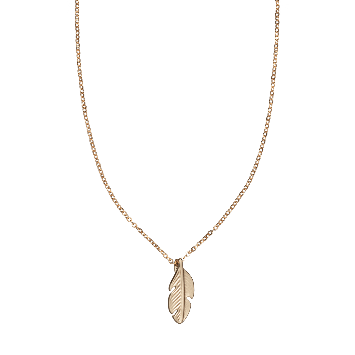 Golden Feather Necklace