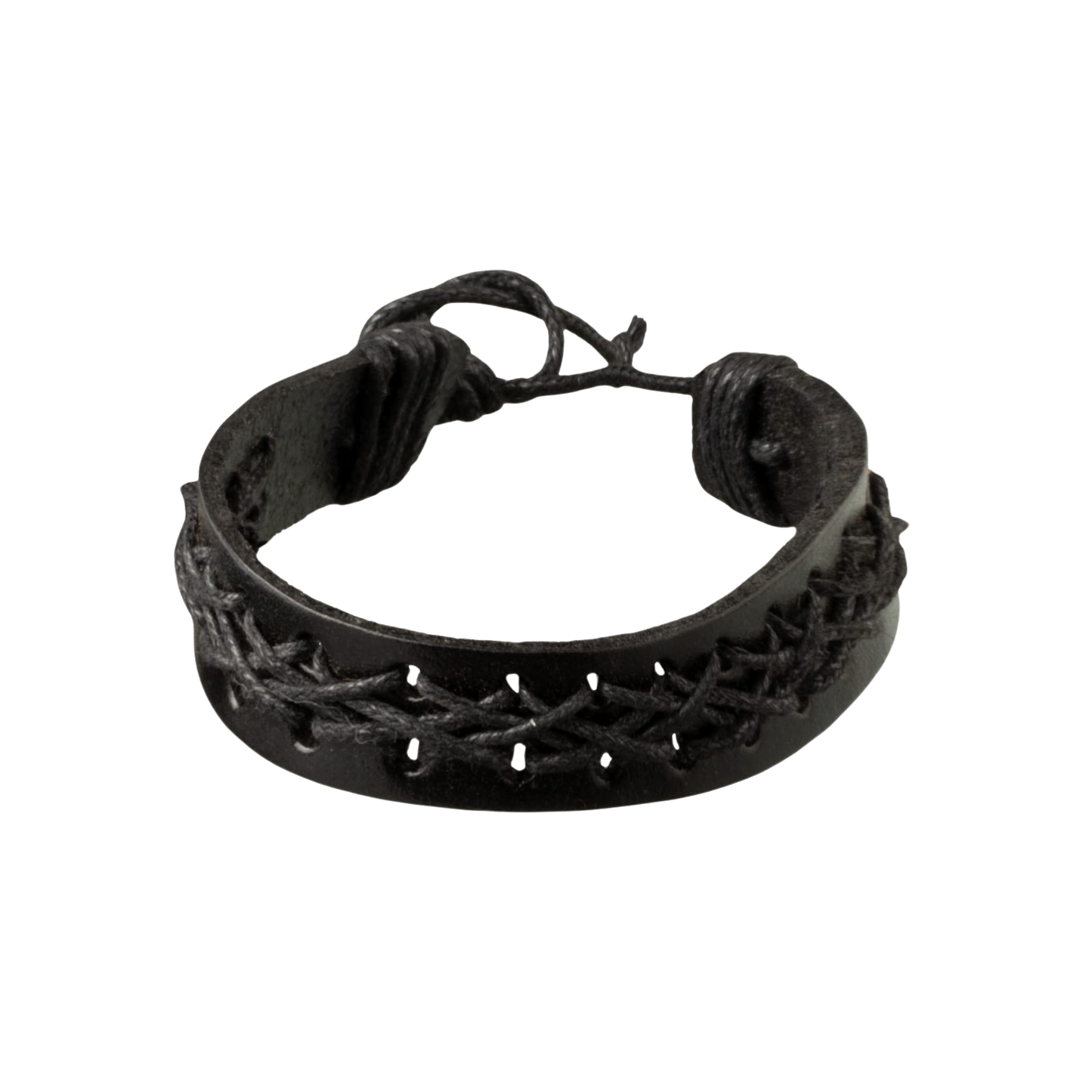 Black Leather Bracelet 6