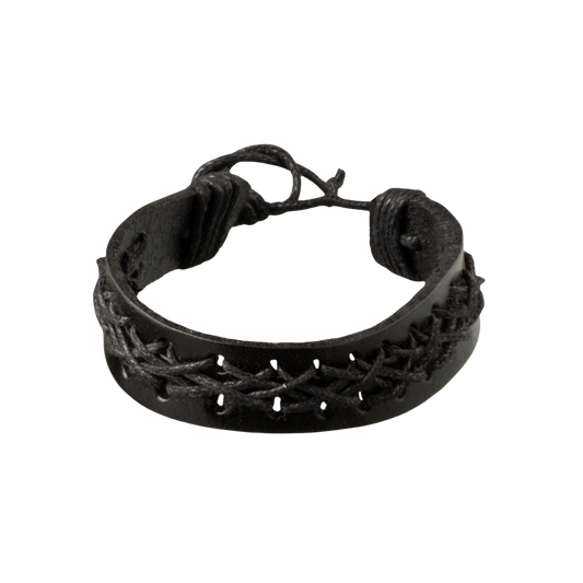 Black Leather Bracelet 6