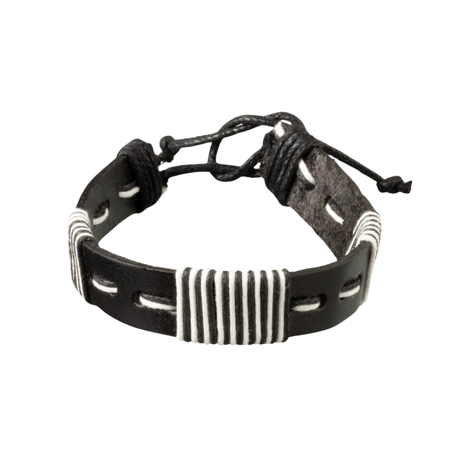 Black Leather Bracelet 1