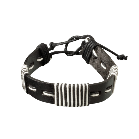 Black Leather Bracelet 1