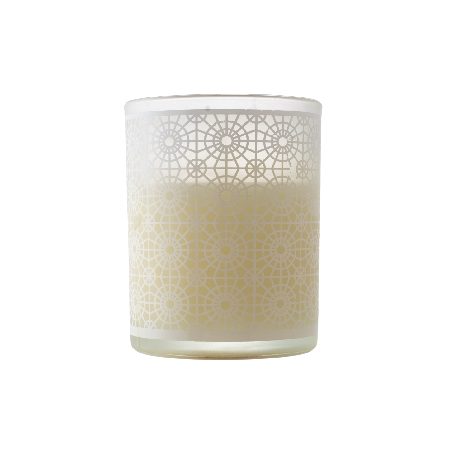 White Glass Candle