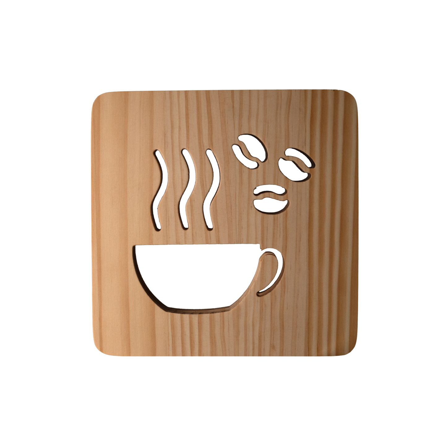 LED Coffee Wood Night Light